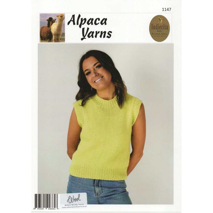 Alpaca Yarns Neon Vest (AP1147)-Needlecraft Patterns-Alpaca Yarns-Printed Pattern – Posted-Wild & Woolly Yarns