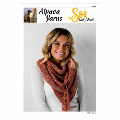 Alpaca Yarns Triangle Scarf Knitting Pattern (AP1312)-Pattern-Wild and Woolly Yarns
