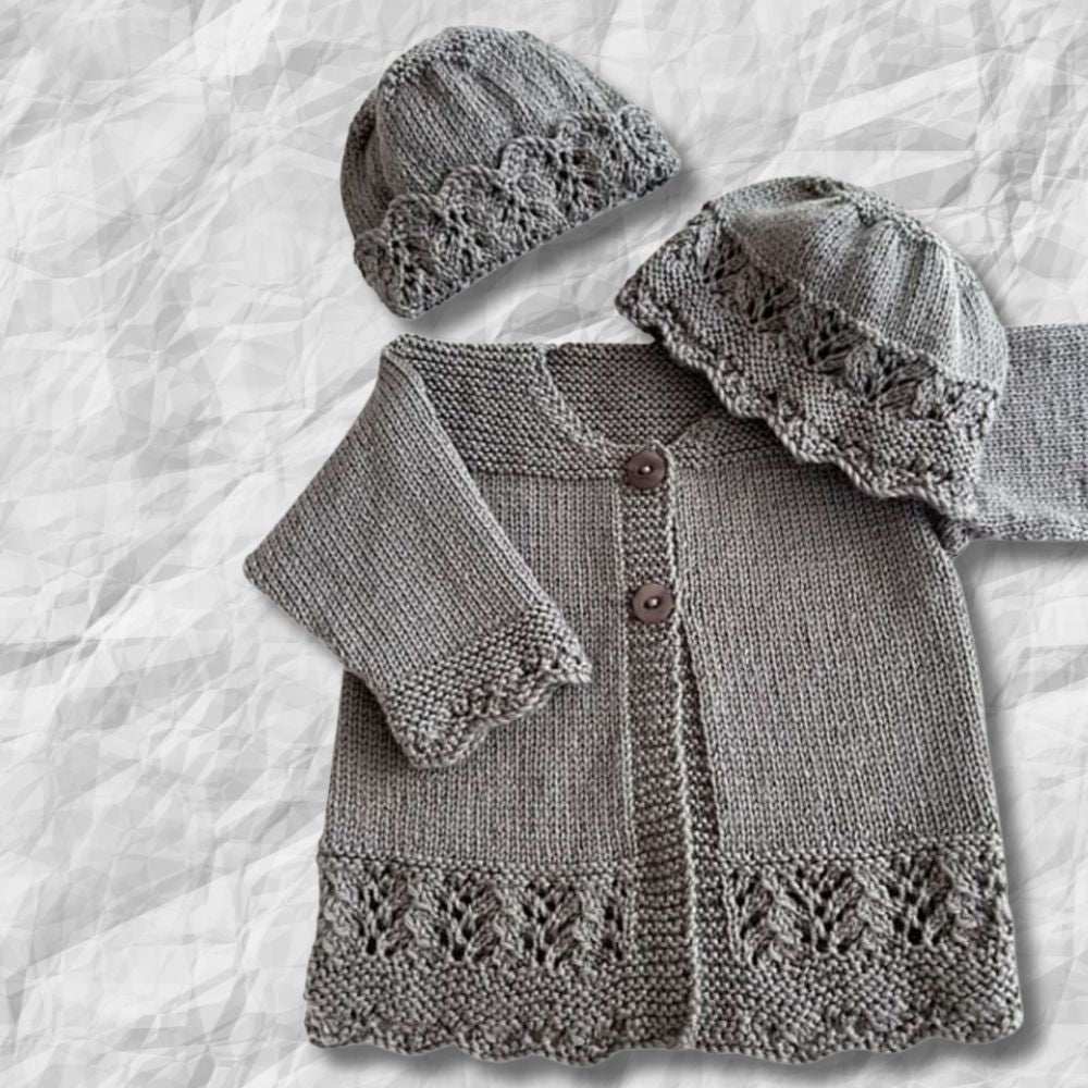 Amelie Cardigan & Hats Knitting Pattern 4 Ply-Needlecraft Patterns-Kiwi Stitch & Knit Co-Printed Pattern – Posted-Wild & Woolly Yarns