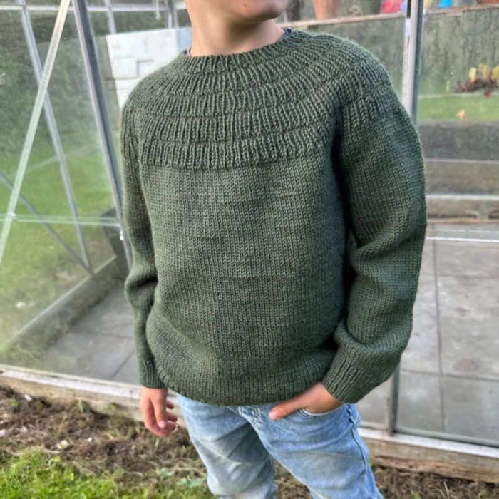 Anker's Sweater Junior Knitting Pattern - PetiteKnit-Pattern-Wild and Woolly Yarns