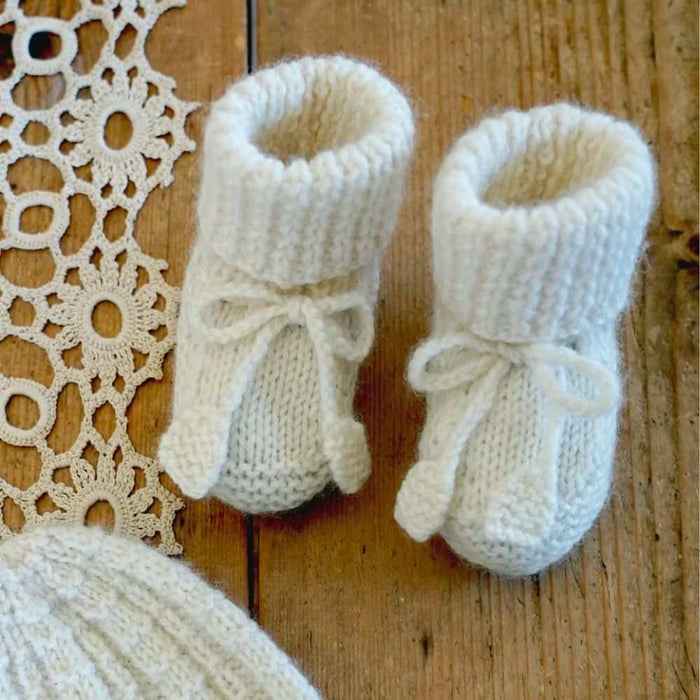 Ariel Hat and Booties Knitting Pattern - 4Ply (BC116)-Pattern-Wild and Woolly Yarns