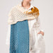 Aurora Stole Knitting Pattern with chevron edging and arrowhead lace in Amano Yarns Sami.