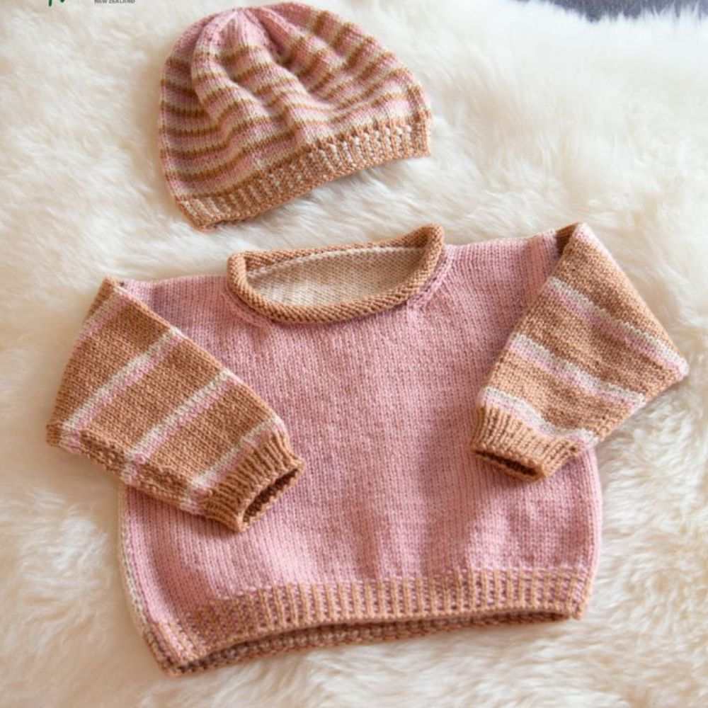 Baby Chino Jumper Knitting Pattern (K3004)