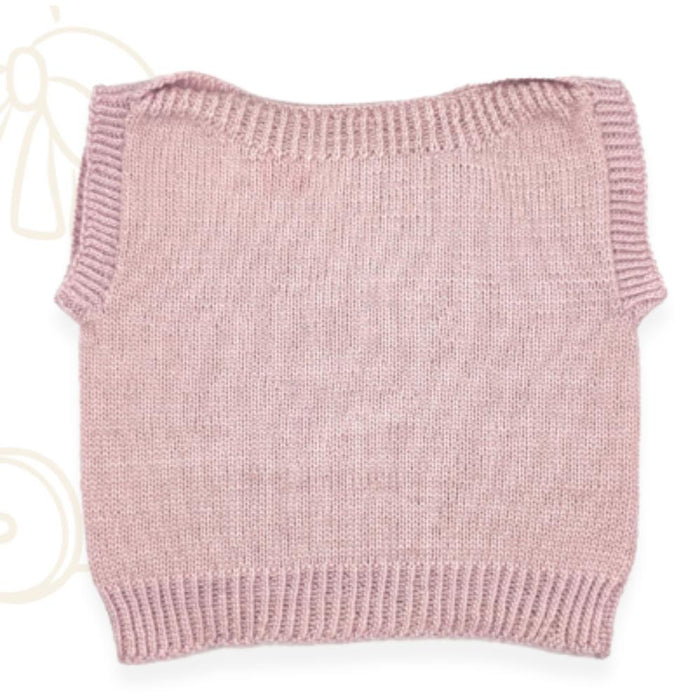 Baby Envelope Neck Top & Beanie Knitting Pattern (CRU2416)-Needlecraft Patterns-Crucci-Printed-Wild & Woolly Yarns