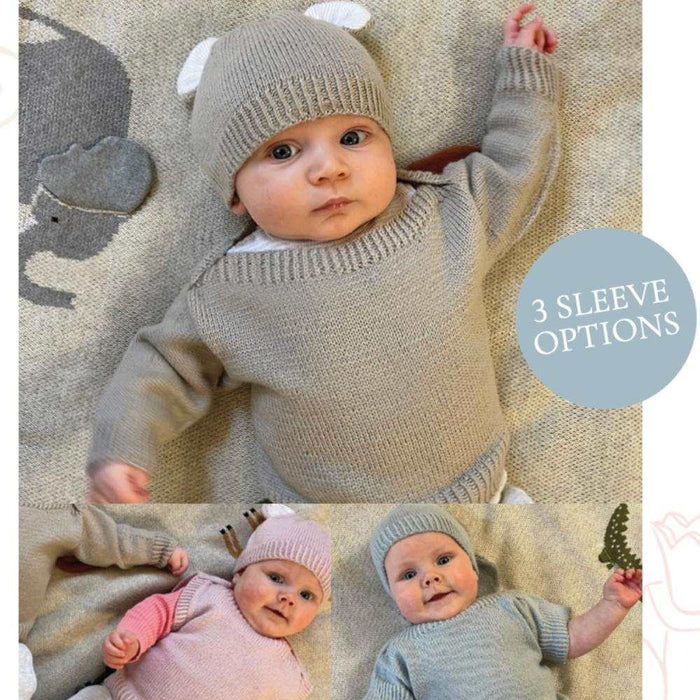 Baby Envelope Neck Top & Beanie Knitting Pattern (CRU2416)-Needlecraft Patterns-Crucci-Printed Pattern – Posted-Wild & Woolly Yarns