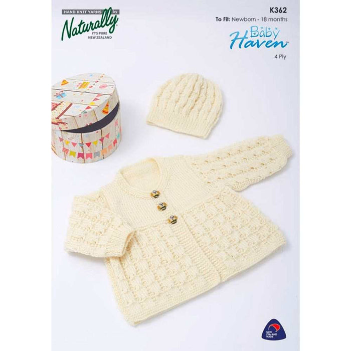 Baby Jacket & Hat Knitting Pattern (K362)-Needlecraft Patterns-Wentworth Distributors-Printed Pattern – Posted-Wild & Woolly Yarns