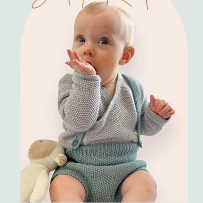 Baby Jacket & Romper Knitting Pattern (CRU2319)-Needlecraft Patterns-Crucci-Printed Pattern – Posted-Wild & Woolly Yarns