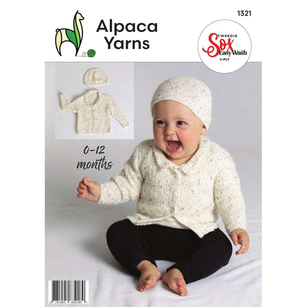 Baby Jacket and Beanie Knitting Pattern (AP1321)-Needlecraft Patterns-Alpaca Yarns-Printed Pattern – Posted-Wild & Woolly Yarns