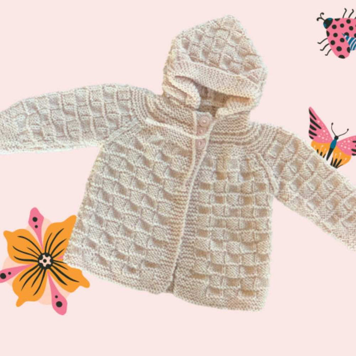 Baby & Kids Jacket with Hood Knitting Pattern (CRU2029)-Pattern-Wild and Woolly Yarns