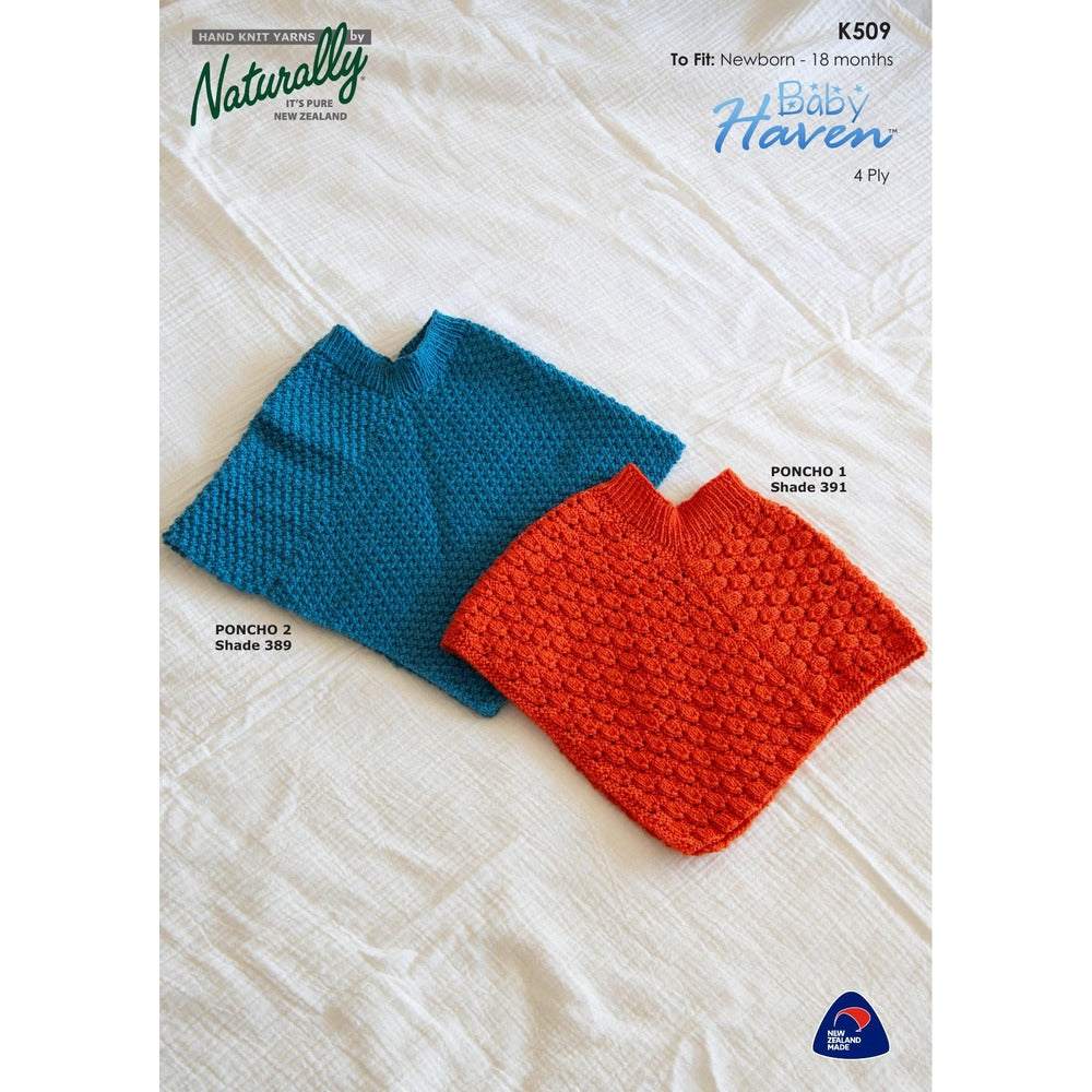 Baby Poncho Knitting Pattern (K509)