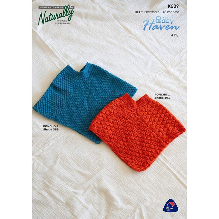 Baby Poncho Knitting Pattern (K509)-Needlecraft Patterns-Wentworth Distributors-Printed Pattern – Posted-Wild & Woolly Yarns