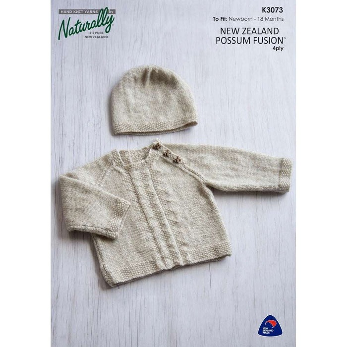 Baby Raglan Sweater & Hat Knitting Pattern (K3073)-Needlecraft Patterns-Wentworth Distributors-Printed Pattern – Posted-Wild & Woolly Yarns