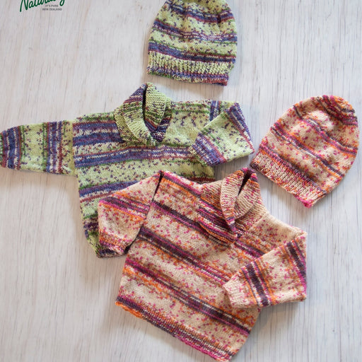 Baby Sweater & Hat Set Knitting Pattern (K3081)-Needlecraft Patterns-Wentworth Distributors-Printed-Wild & Woolly Yarns