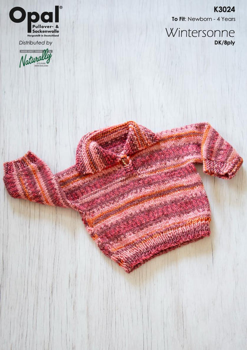 Baby & Toddler Sweater Knitting Pattern (K3024)