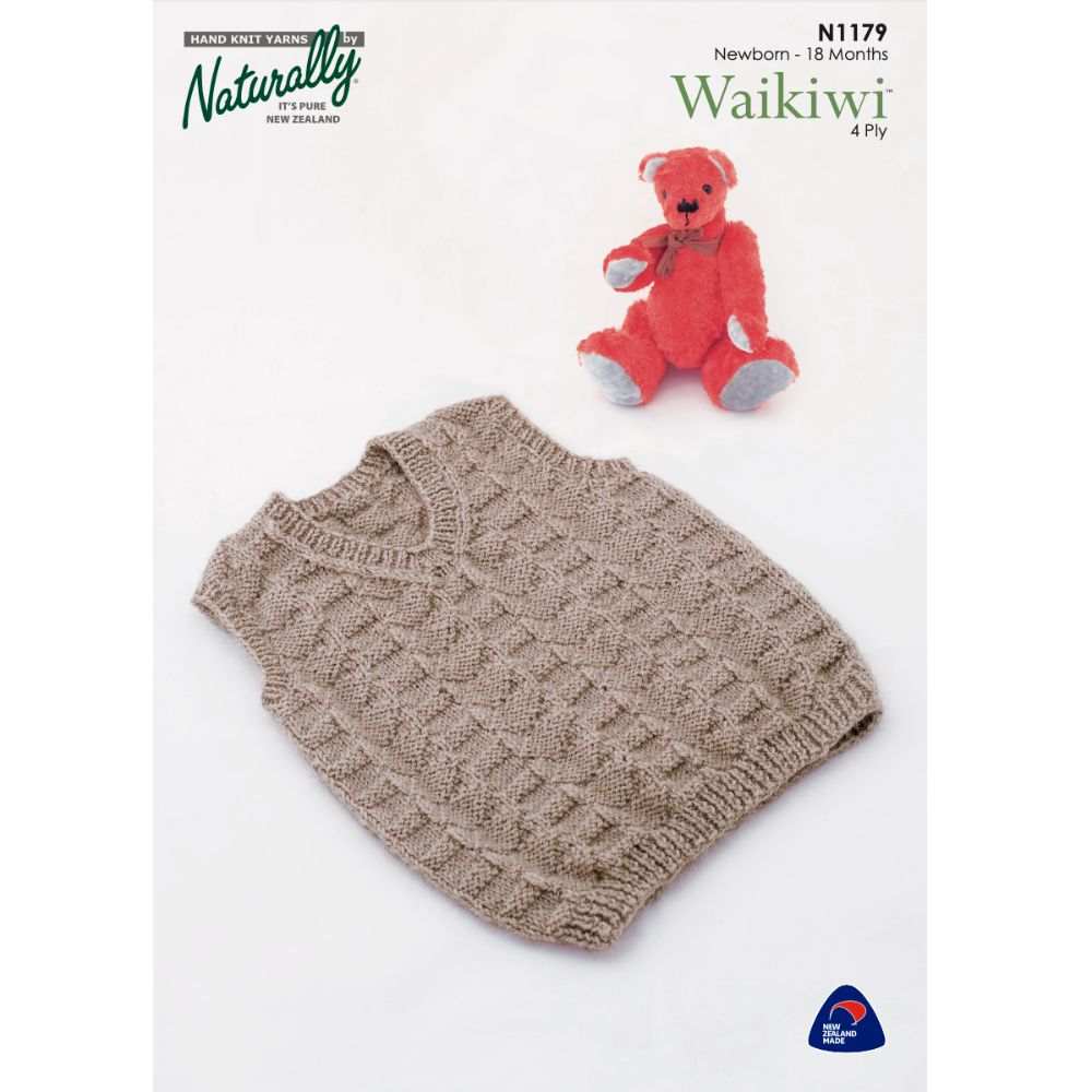 Baby Vest Knitting Pattern (N1179)**-Needlecraft Patterns-Wentworth Distributors-Printed Pattern – Posted-Wild & Woolly Yarns