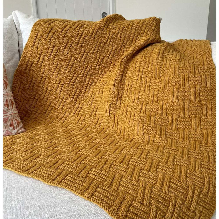 Basket Weave Blanket Knitting Pattern (CRU2228)-Needlecraft Patterns-Crucci-Printed Pattern – Posted-Wild & Woolly Yarns