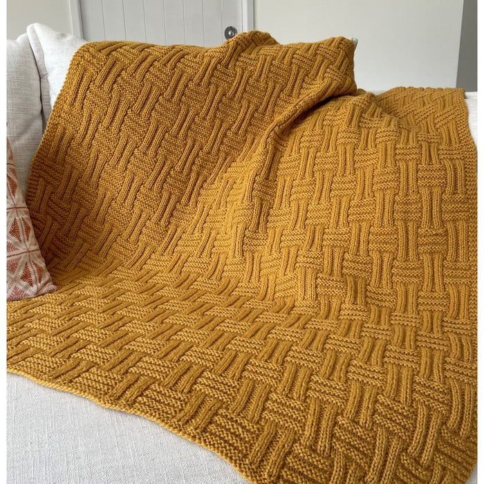 Basket Weave Blanket Knitting Pattern (CRU2228)-Needlecraft Patterns-Crucci-Printed-Wild & Woolly Yarns