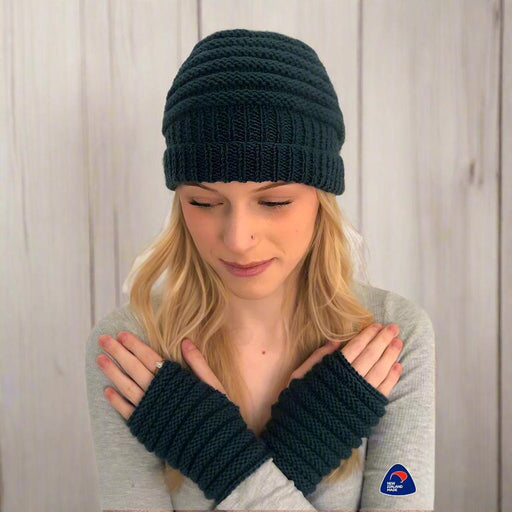 Beanie & Fingerless Mittens Knitting Pattern (N1757)-Needlecraft Patterns-Wentworth Distributors-Printed-Wild & Woolly Yarns