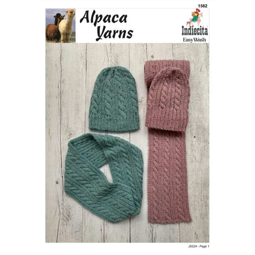 Beanie, Scarf & Cowl Knitting Pattern (AP1562)-Needlecraft Patterns-Alpaca Yarns-Printed Pattern – Posted-Wild & Woolly Yarns