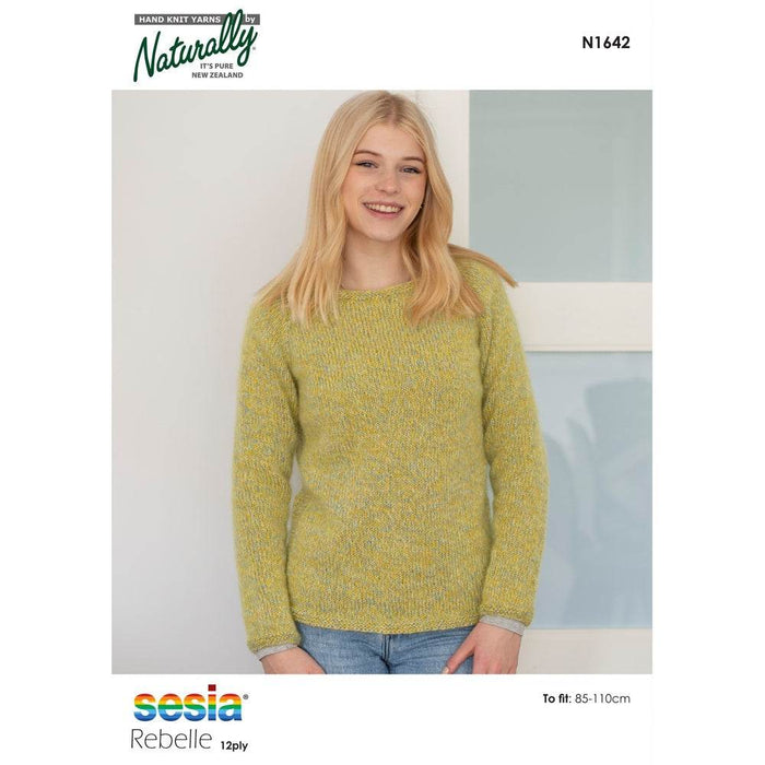 Beginner Top-Down Jumper Knitting Pattern (N1642)-Needlecraft Patterns-Wentworth Distributors-Printed Pattern – Posted-Wild & Woolly Yarns