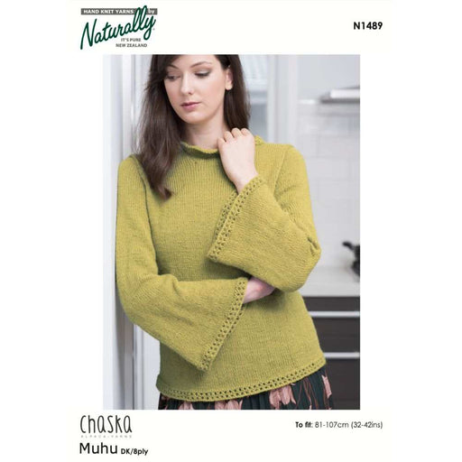 Bell Sleeve Sweater Knitting Pattern (N1489)-Needlecraft Patterns-Wentworth Distributors-Printed Pattern – Posted-Wild & Woolly Yarns