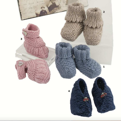 Booties Knitting Pattern (K357)**-Needlecraft Patterns-Wentworth Distributors-Printed Pattern – Posted-Wild & Woolly Yarns