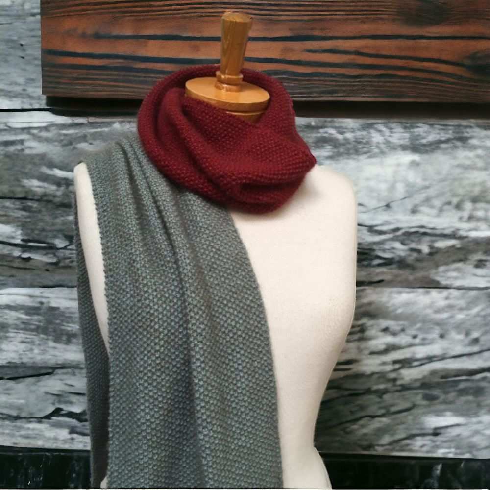 'Brisk & Saunter'... Easy Moss Stitch Scarf Knitting Pattern-Needlecraft Patterns-Wild & Woolly Yarns-Printed Pattern – Posted-Wild & Woolly Yarns