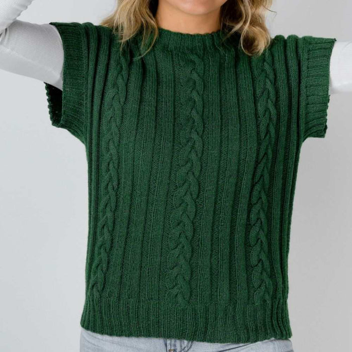 Cable Vest Knitting Pattern (AP2209)-Needlecraft Patterns-Alpaca Yarns-Printed-Wild & Woolly Yarns