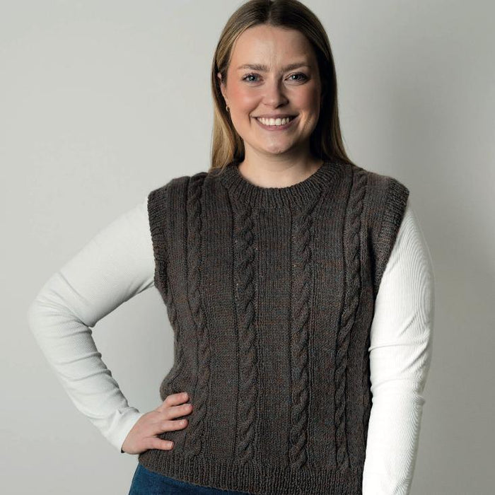 Cable Vest Knitting Pattern (AP2811)-Needlecraft Patterns-Alpaca Yarns-Printed-Wild & Woolly Yarns