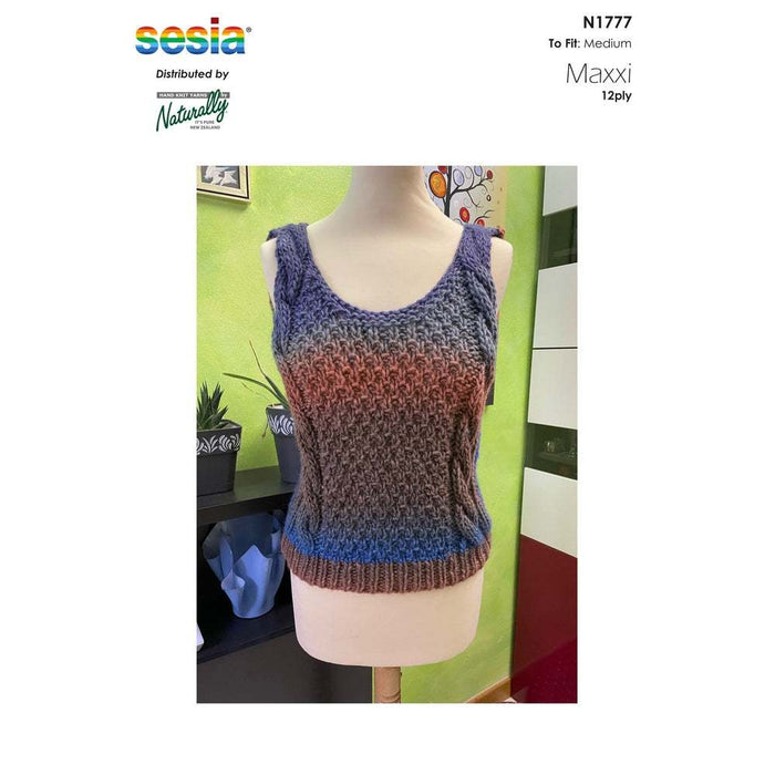 Cable Vest Knitting Pattern (N1777)-Needlecraft Patterns-Wentworth Distributors-Printed Pattern – Posted-Wild & Woolly Yarns