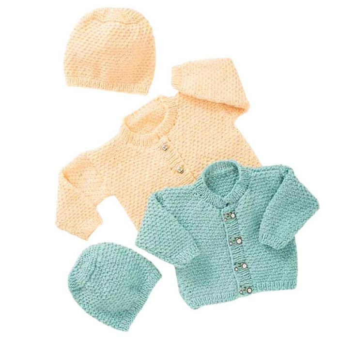 Cardigan & Hat Knitting Pattern (K326)-Needlecraft Patterns-Wentworth Distributors-Printed Pattern – Posted-Wild & Woolly Yarns