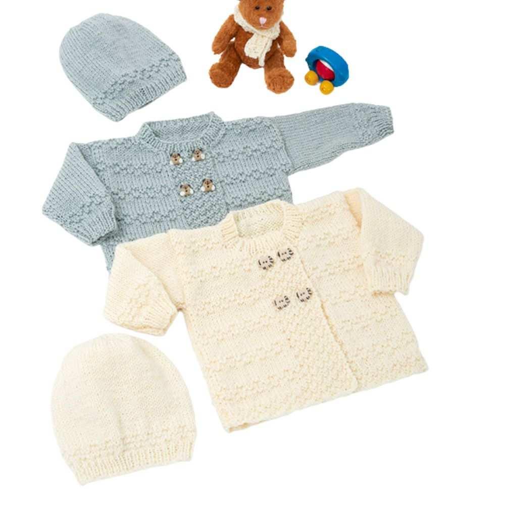 Cardigan & Hat Knitting Pattern (K367)-Needlecraft Patterns-Wentworth Distributors-Printed Pattern – Posted-Wild & Woolly Yarns