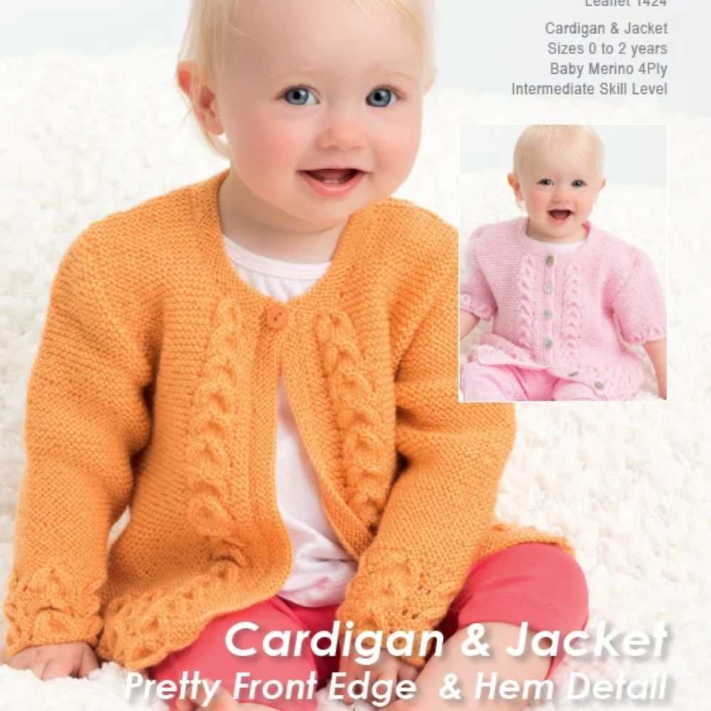 Cardigan & Jacket Knitting Pattern (CRU1424)-Needlecraft Patterns-Crucci-Wild & Woolly Yarns