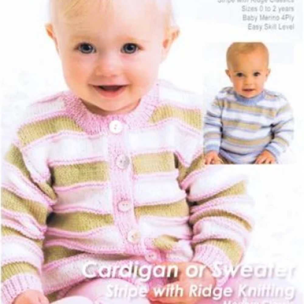 Cardigan & Sweater Knitting Pattern (CRU1427)-Needlecraft Patterns-Crucci-Wild & Woolly Yarns
