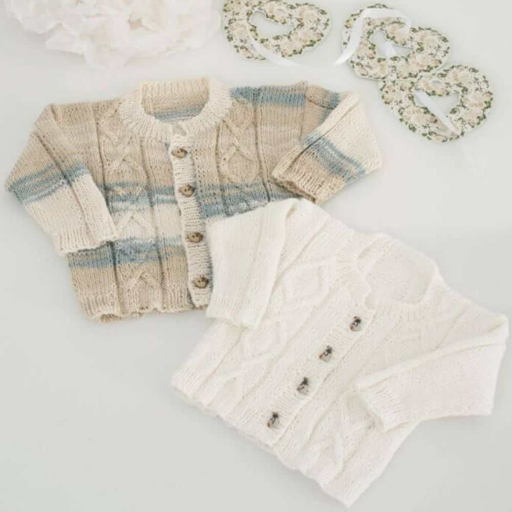 Cardigan with Cable Panels Knitting Pattern (K351)-Needlecraft Patterns-Wentworth Distributors-Printed Pattern – Posted-Wild & Woolly Yarns