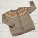 Cardigan with Striped Yoke Knitting Pattern (K3056)-Needlecraft Patterns-Wentworth Distributors-Printed Pattern – Posted-Wild & Woolly Yarns