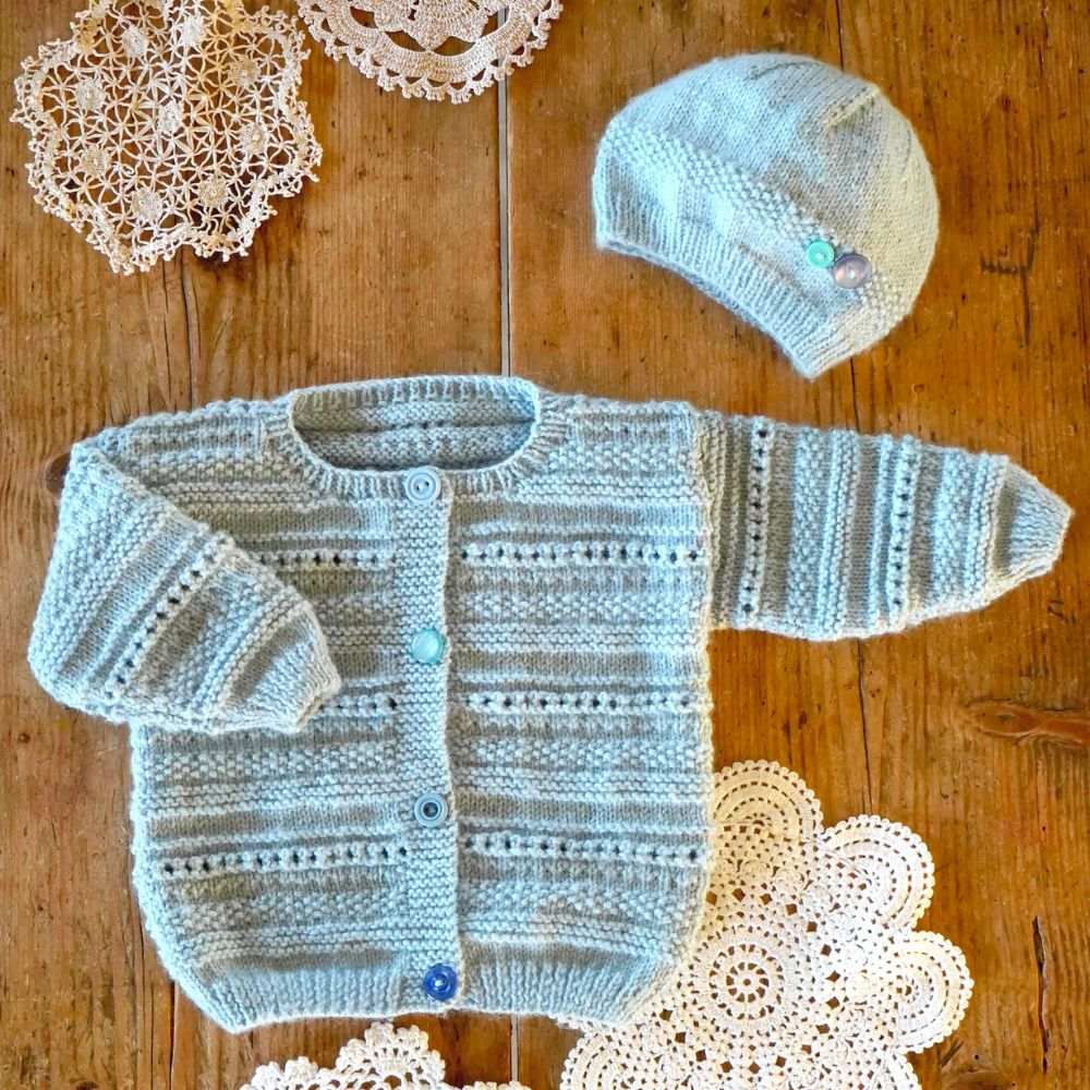 Carmel Cardi & Hat Knitting Pattern - 4Ply (BC105)-Needlecraft Patterns-Lisa F Design-Wild & Woolly Yarns
