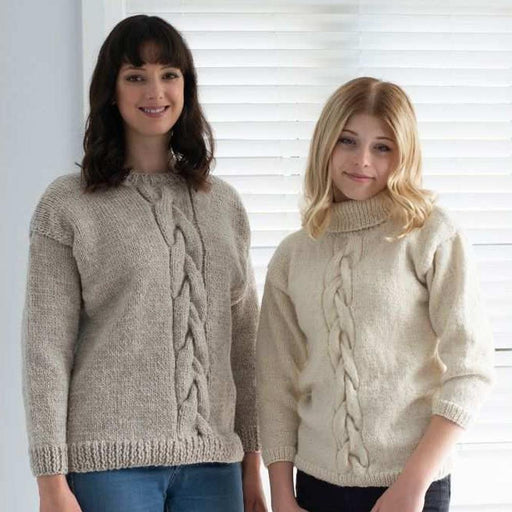 Centre Front Cable Sweater Knitting Pattern (N1521)-Needlecraft Patterns-Wentworth Distributors-Printed Pattern – Posted-Wild & Woolly Yarns