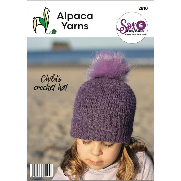 Child's Crochet Hat Crochet Pattern (AP2810)-Needlecraft Patterns-Alpaca Yarns-Printed-Wild & Woolly Yarns