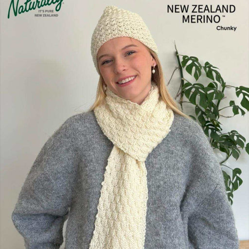 Chunky Adult Hat & Scarf Knitting Pattern (N1780)-Needlecraft Patterns-Wentworth Distributors-Printed Pattern – Posted-Wild & Woolly Yarns