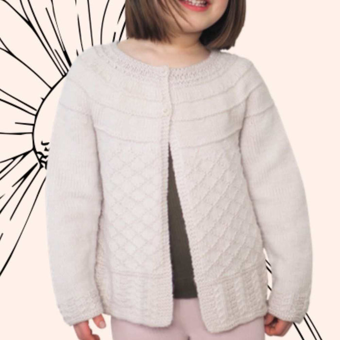 Circular Yoke Jacket Knitting Pattern (CRU2004)-Pattern-Wild and Woolly Yarns