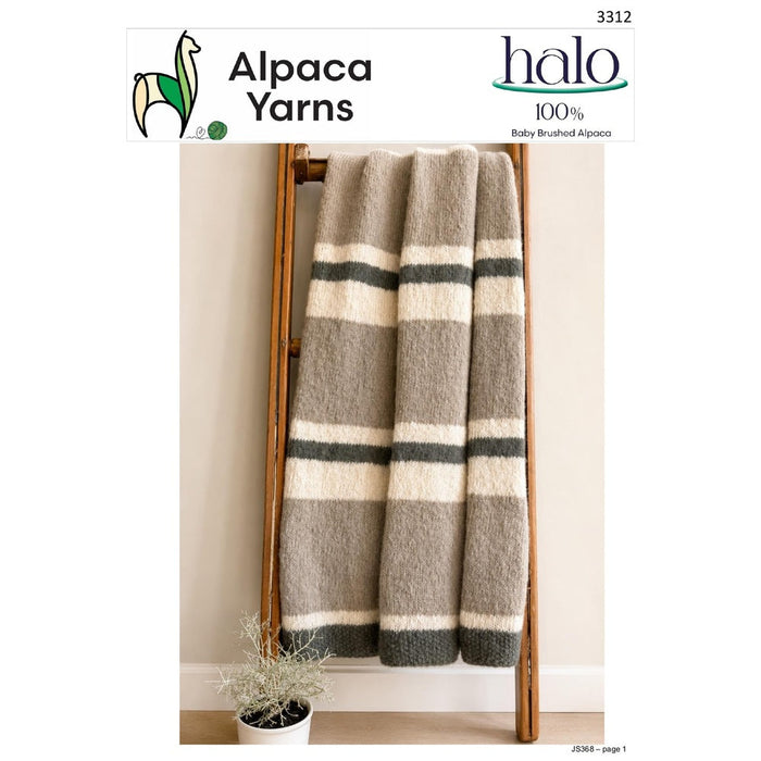 Colour Block Blanket Knitting Pattern – AP3312-Needlecraft Patterns-Alpaca Yarns-Printed-Wild & Woolly Yarns