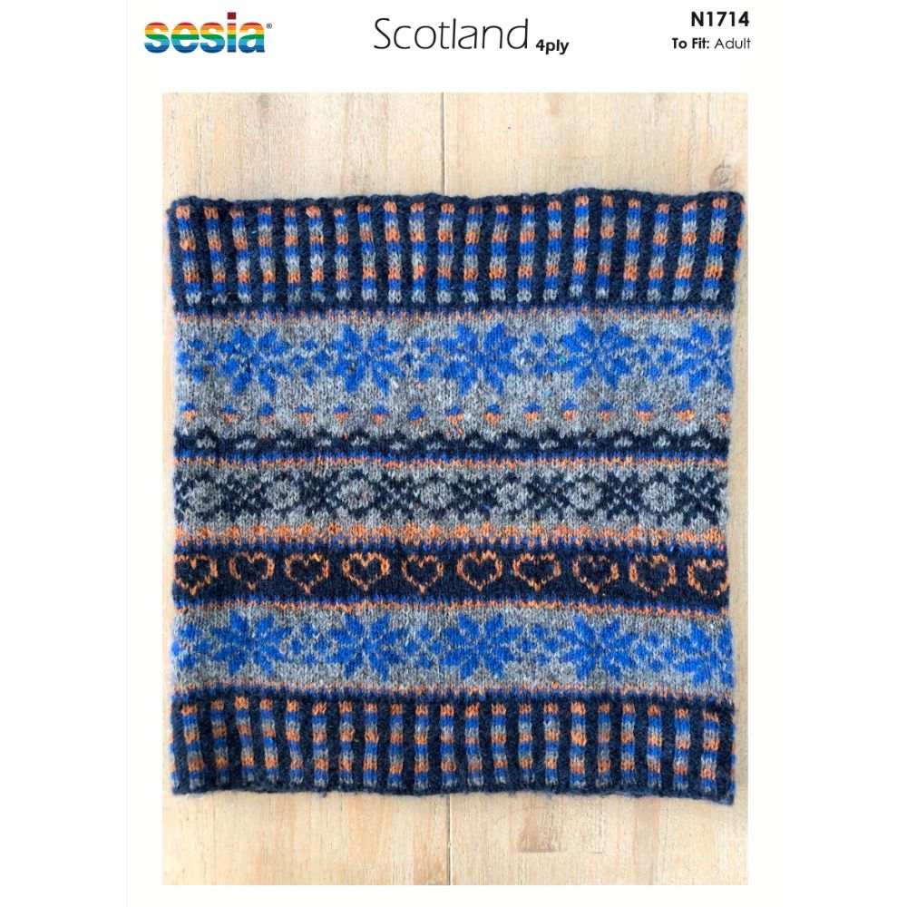 Colour Work Cowl Knitting Pattern (N1714)-Needlecraft Patterns-Wentworth Distributors-Printed Pattern – Posted-Wild & Woolly Yarns
