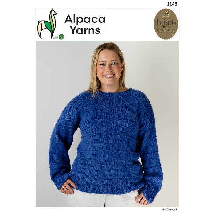 Cosy Ridge Sweater Knitting Pattern (AP1148)-Needlecraft Patterns-Alpaca Yarns-Printed-Wild & Woolly Yarns