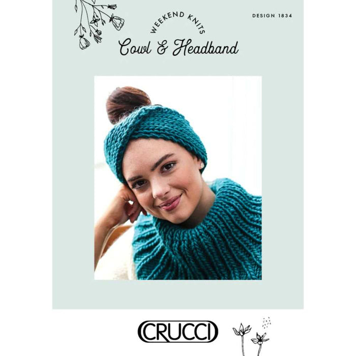 Cowl & Headband Knitting Pattern (CRU1834)-Needlecraft Patterns-Crucci-Printed Pattern – Posted-Wild & Woolly Yarns