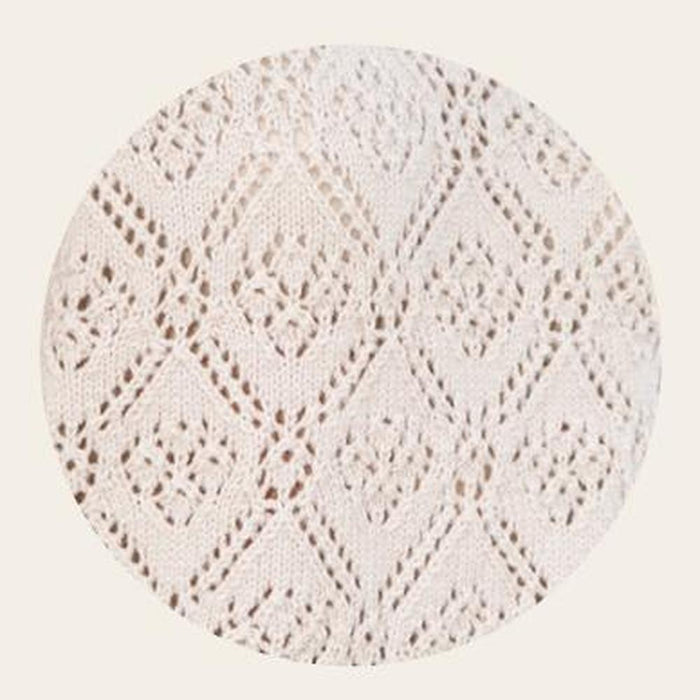 Crepe Eyelet Sweater Knitting Pattern (CRU2410)-Needlecraft Patterns-Crucci-Printed-Wild & Woolly Yarns