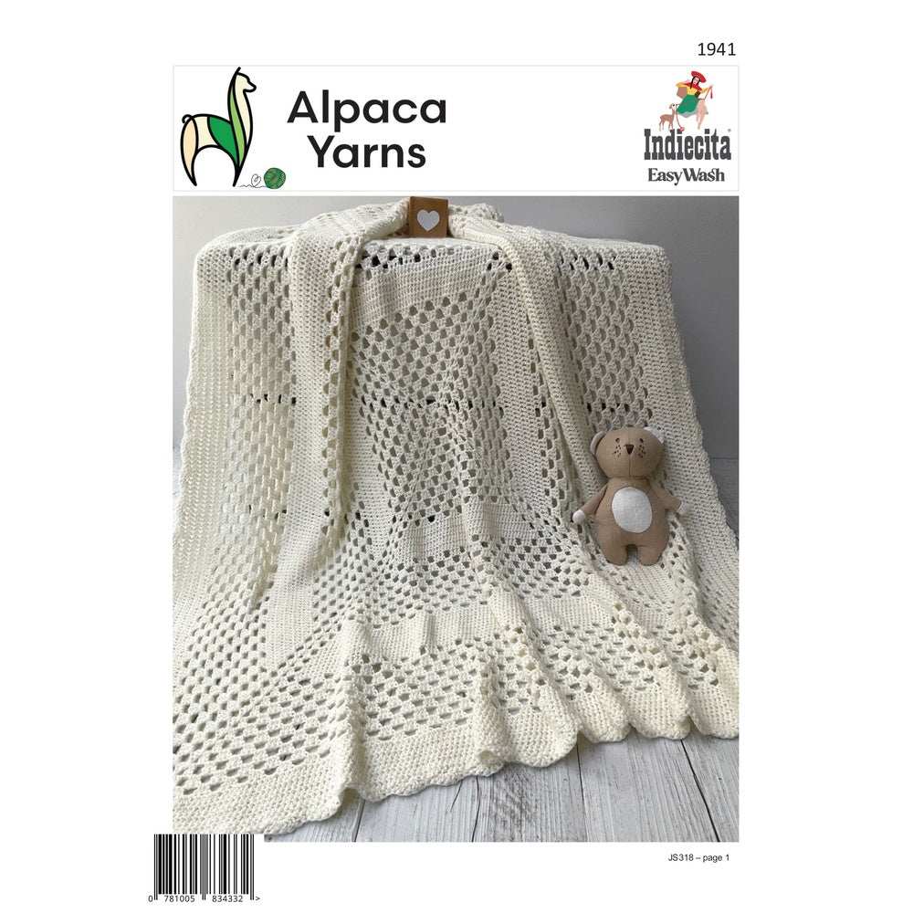 Crochet Baby Blanket Pattern (AP1941)-Needlecraft Patterns-Alpaca Yarns-Printed Pattern – Posted-Wild & Woolly Yarns