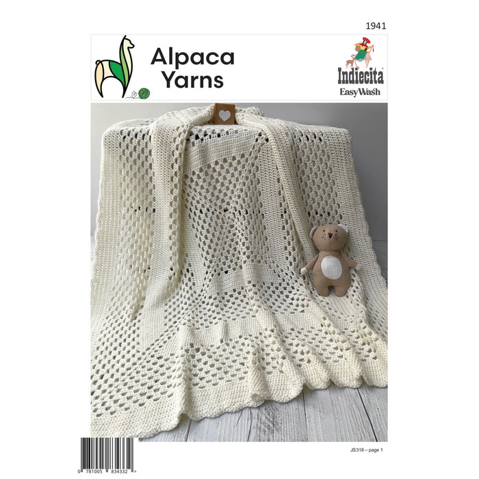 Crochet Baby Blanket Pattern (AP1941)-Needlecraft Patterns-Alpaca Yarns-Printed-Wild & Woolly Yarns