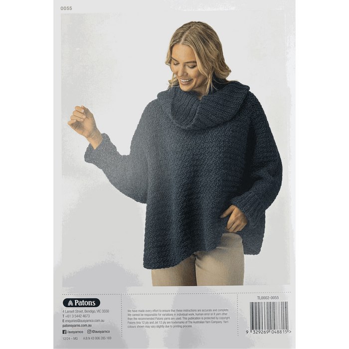 Crochet Poncho Jumper Crochet Pattern-Needlecraft Patterns-The Australian Yarn Co-Wild & Woolly Yarns