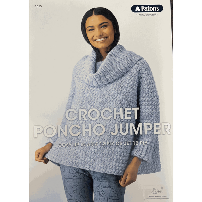 Crochet Poncho Jumper Crochet Pattern-Needlecraft Patterns-The Australian Yarn Co-Wild & Woolly Yarns